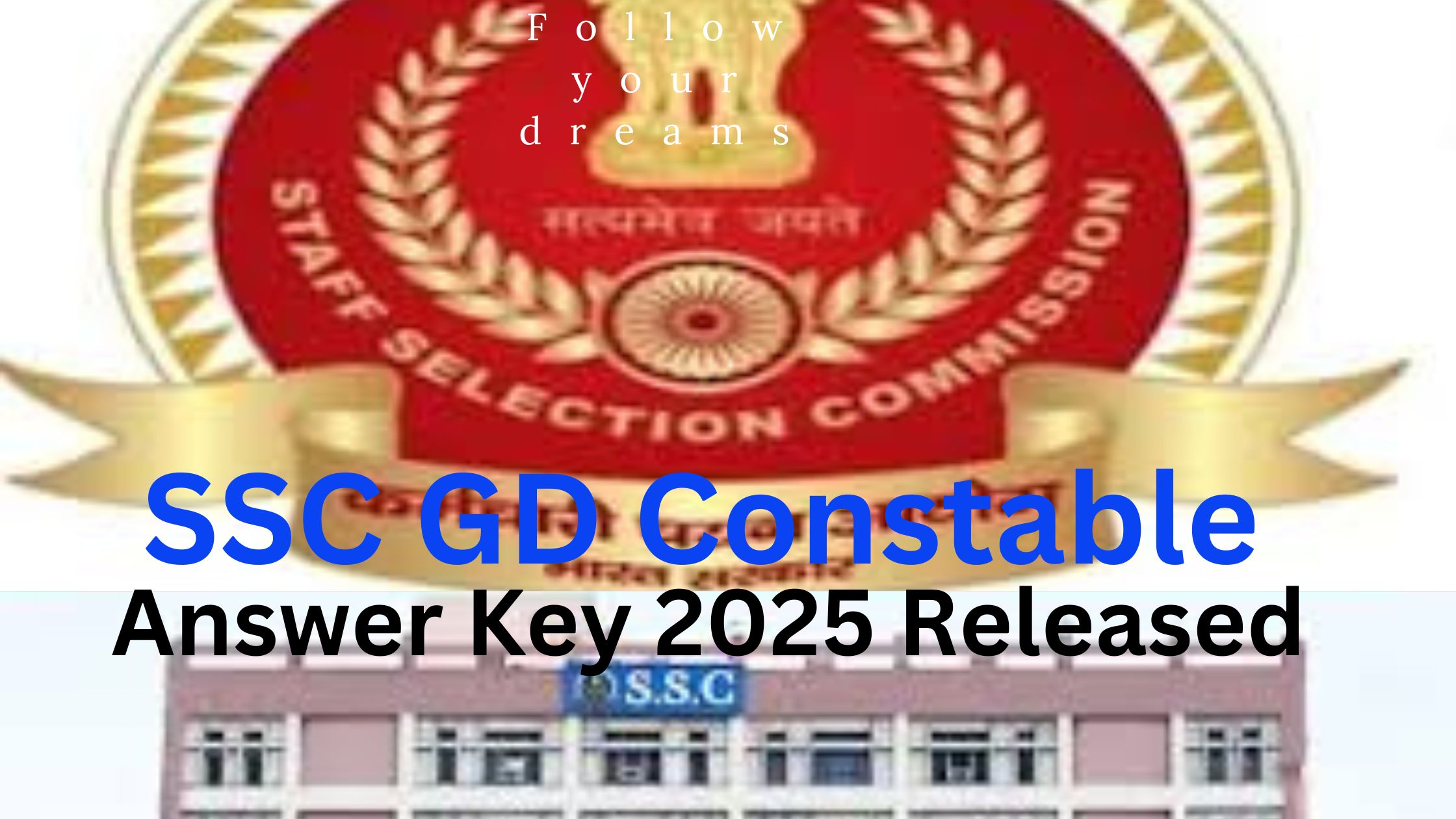 SSC GD Constable Answer Key 2025 Released: Download Now and Check Your Scores