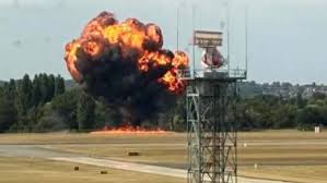 Southend Airport jet crash: Crash of the Small Jet Shortly After the Takeoff Massive Fireball